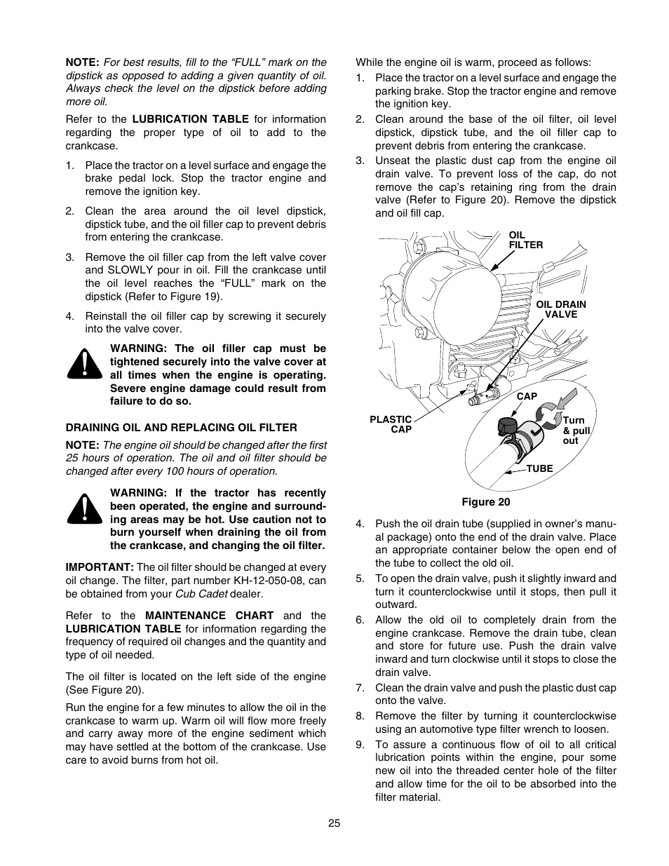 Cub Cadet GT-2554 User Manual | Page 25 / 56