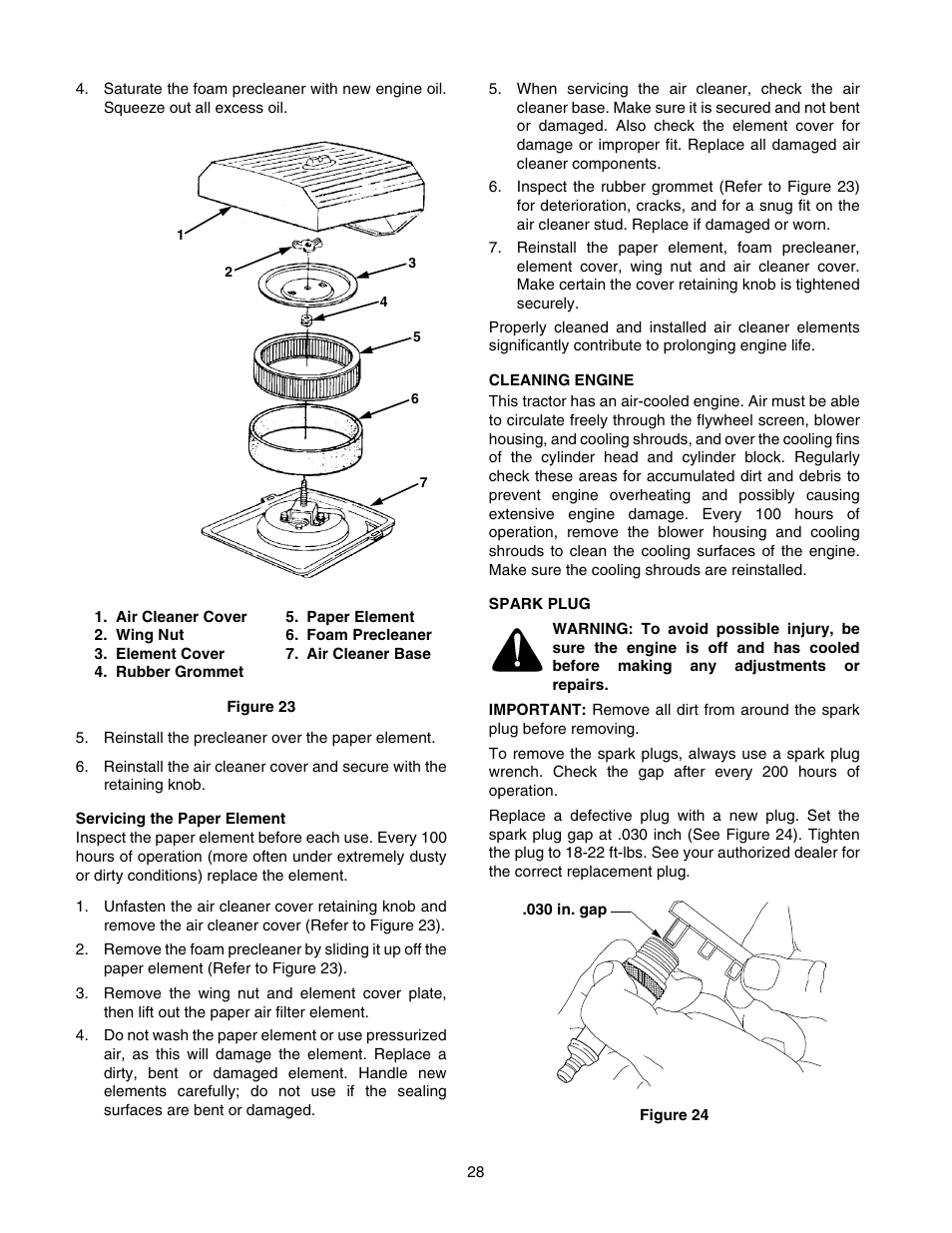 Cub Cadet GT-2554 User Manual | Page 28 / 56