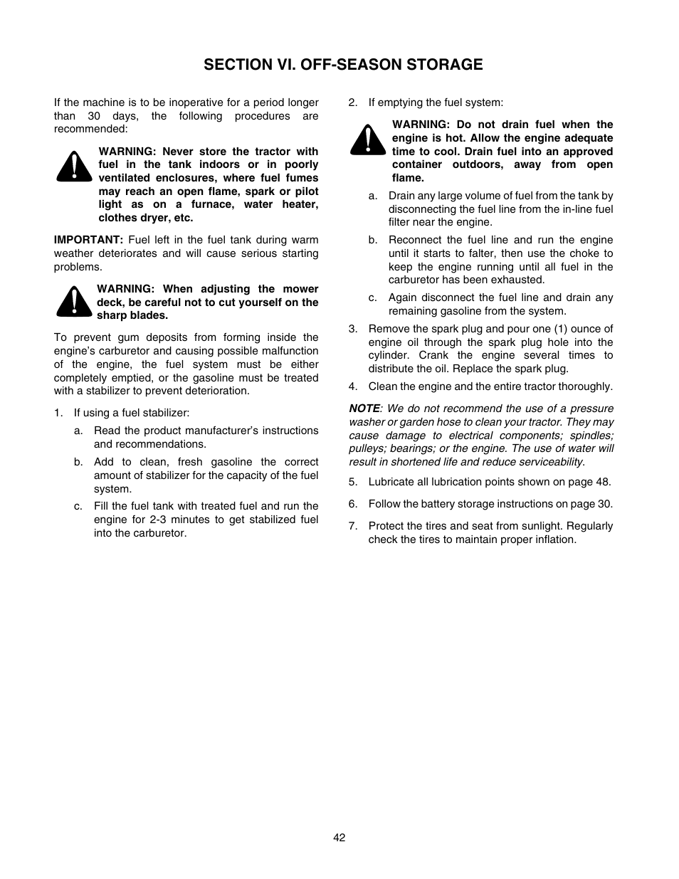 Cub Cadet GT-2554 User Manual | Page 42 / 56