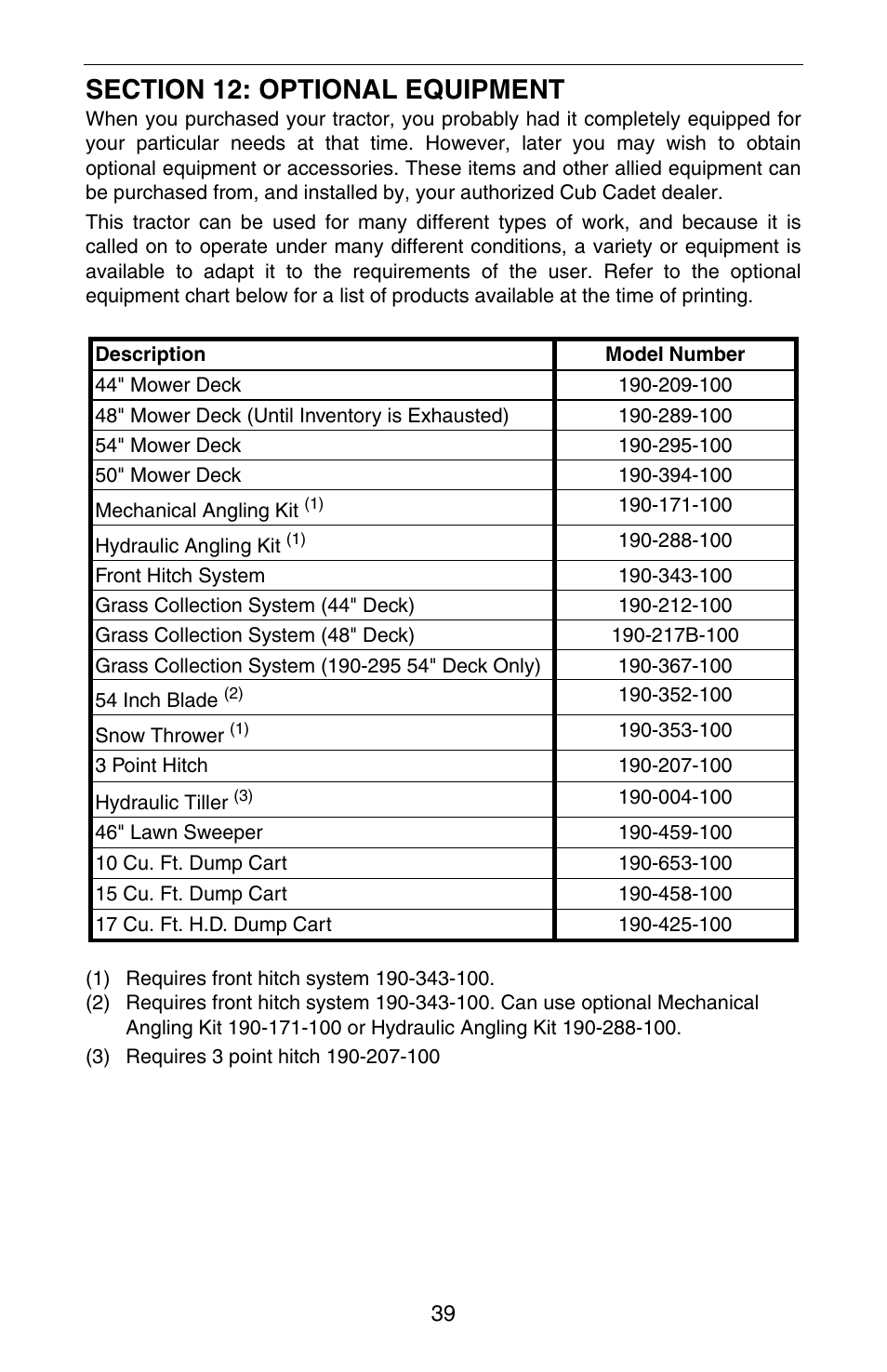 Cub Cadet GT-3100 User Manual | Page 39 / 48