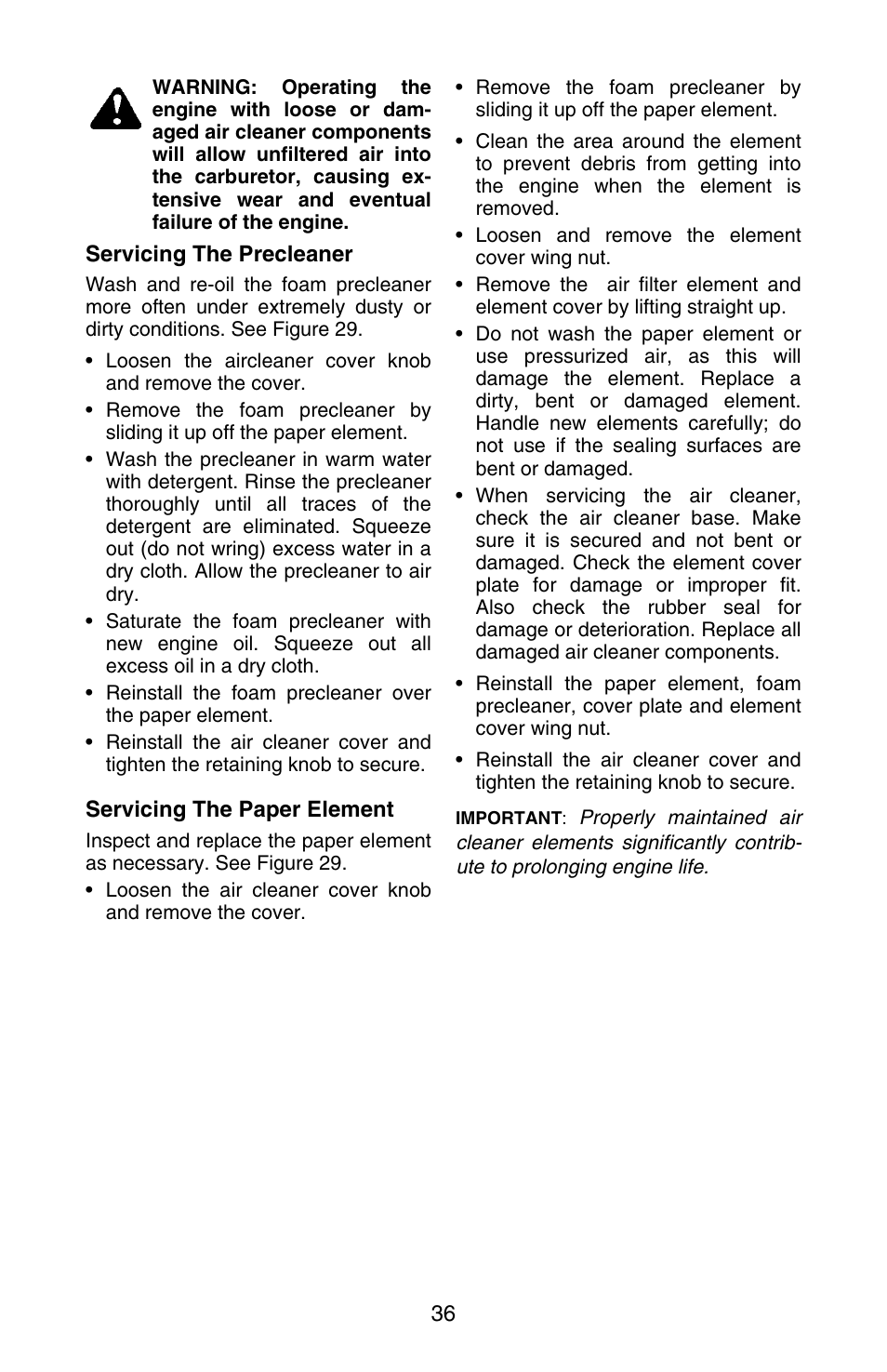 Cub Cadet GT-3100 User Manual | Page 36 / 44