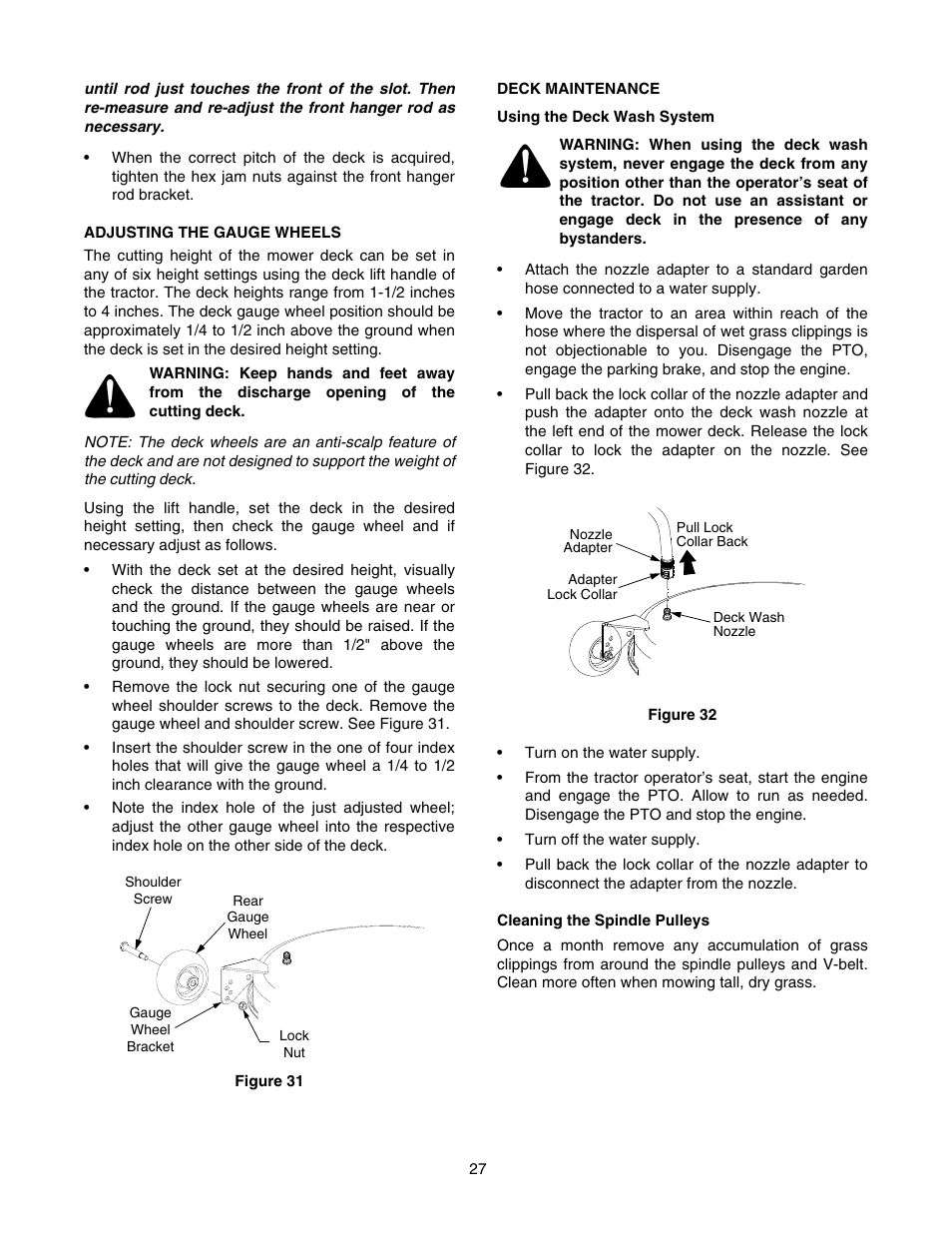 Cub Cadet RZT42 User Manual | Page 27 / 52
