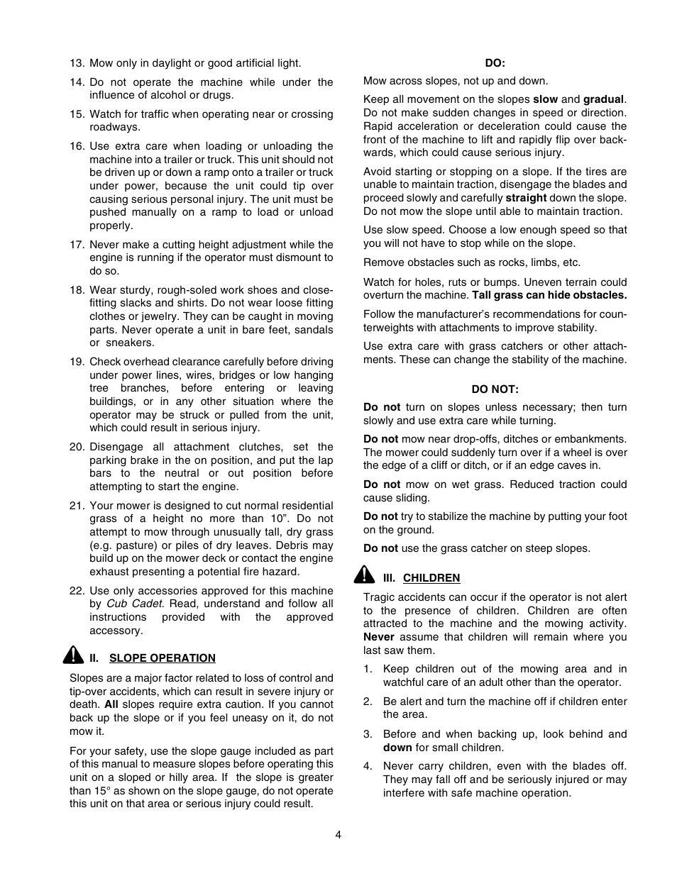 Cub Cadet RZT42 User Manual | Page 4 / 52