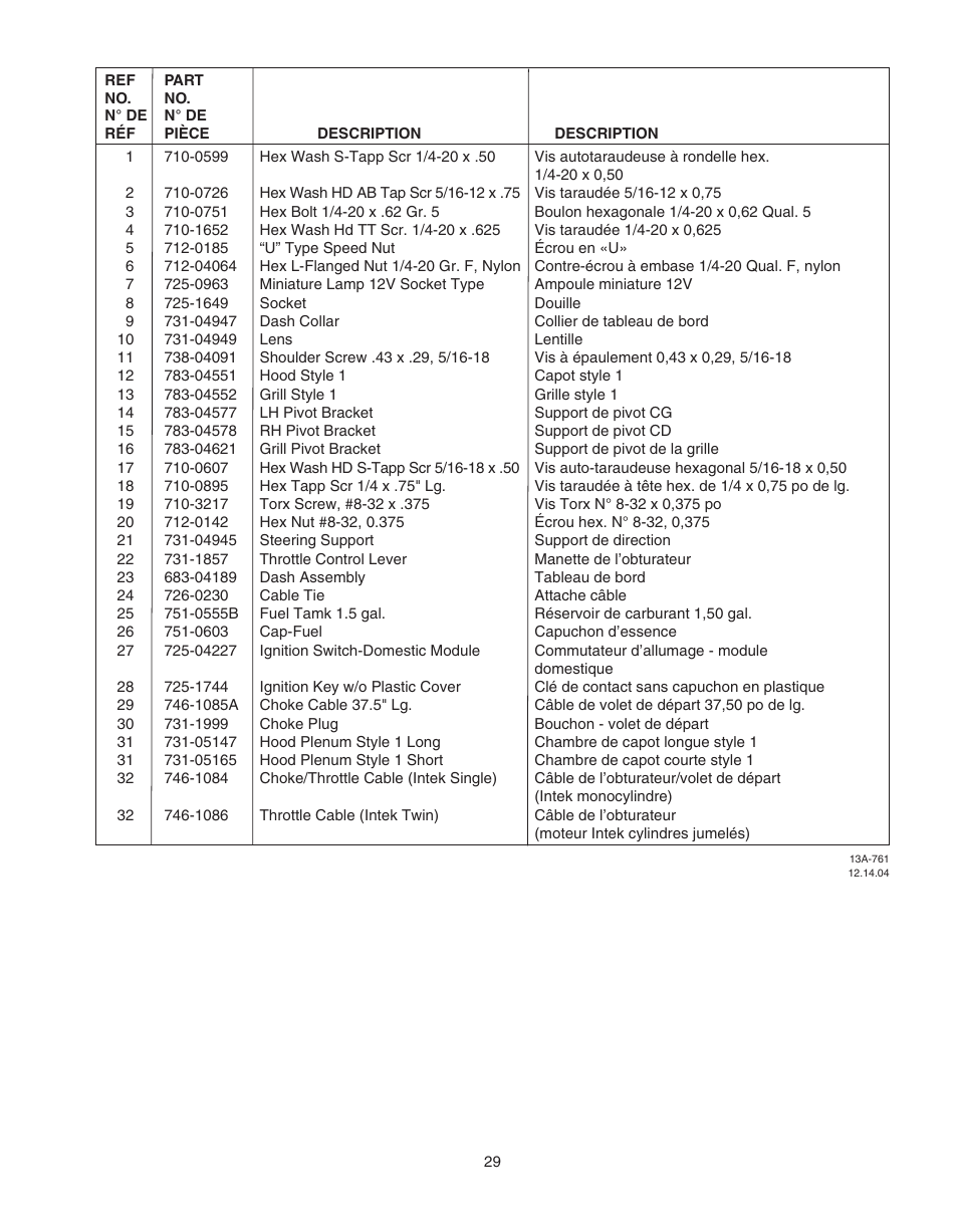 Cub Cadet WLT538 User Manual | Page 29 / 47