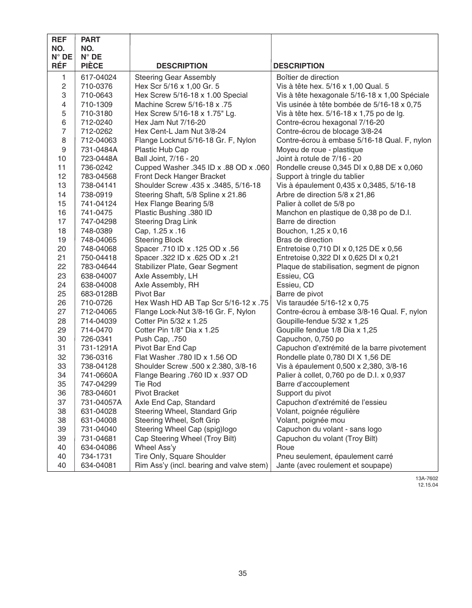 Cub Cadet WLT538 User Manual | Page 35 / 47