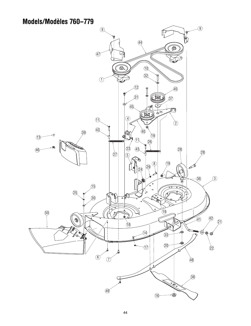 Cub Cadet WLT538 User Manual | Page 44 / 47
