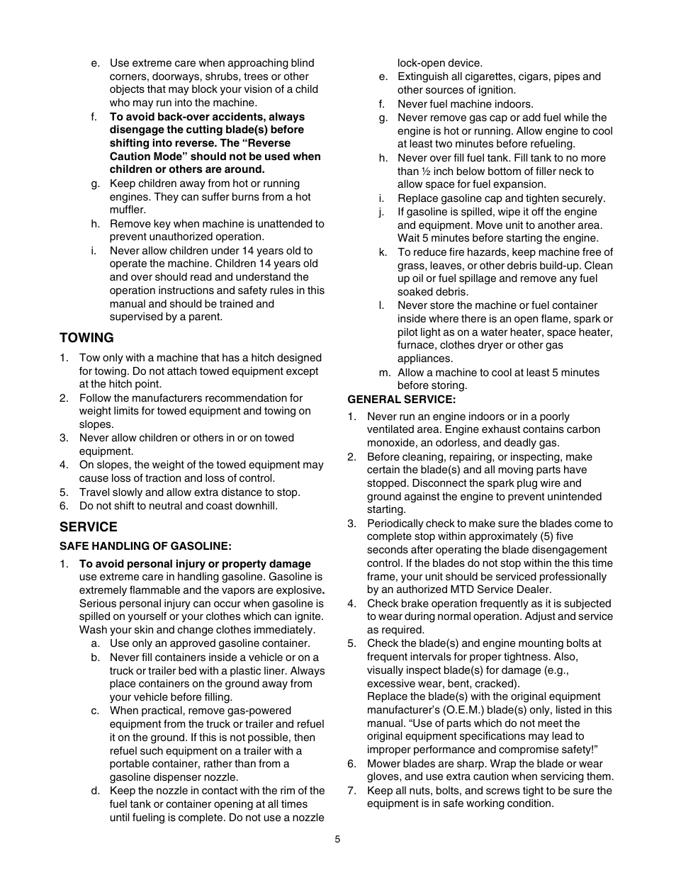 Cub Cadet WLT538 User Manual | Page 5 / 47