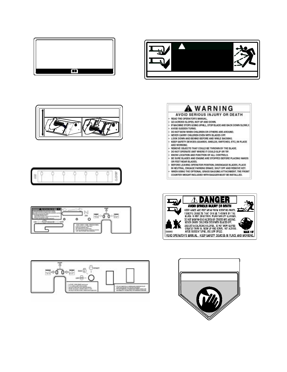 Belt routing, Safety decals and labels, Danger | Cub Cadet Z-Force_50 User Manual | Page 7 / 32