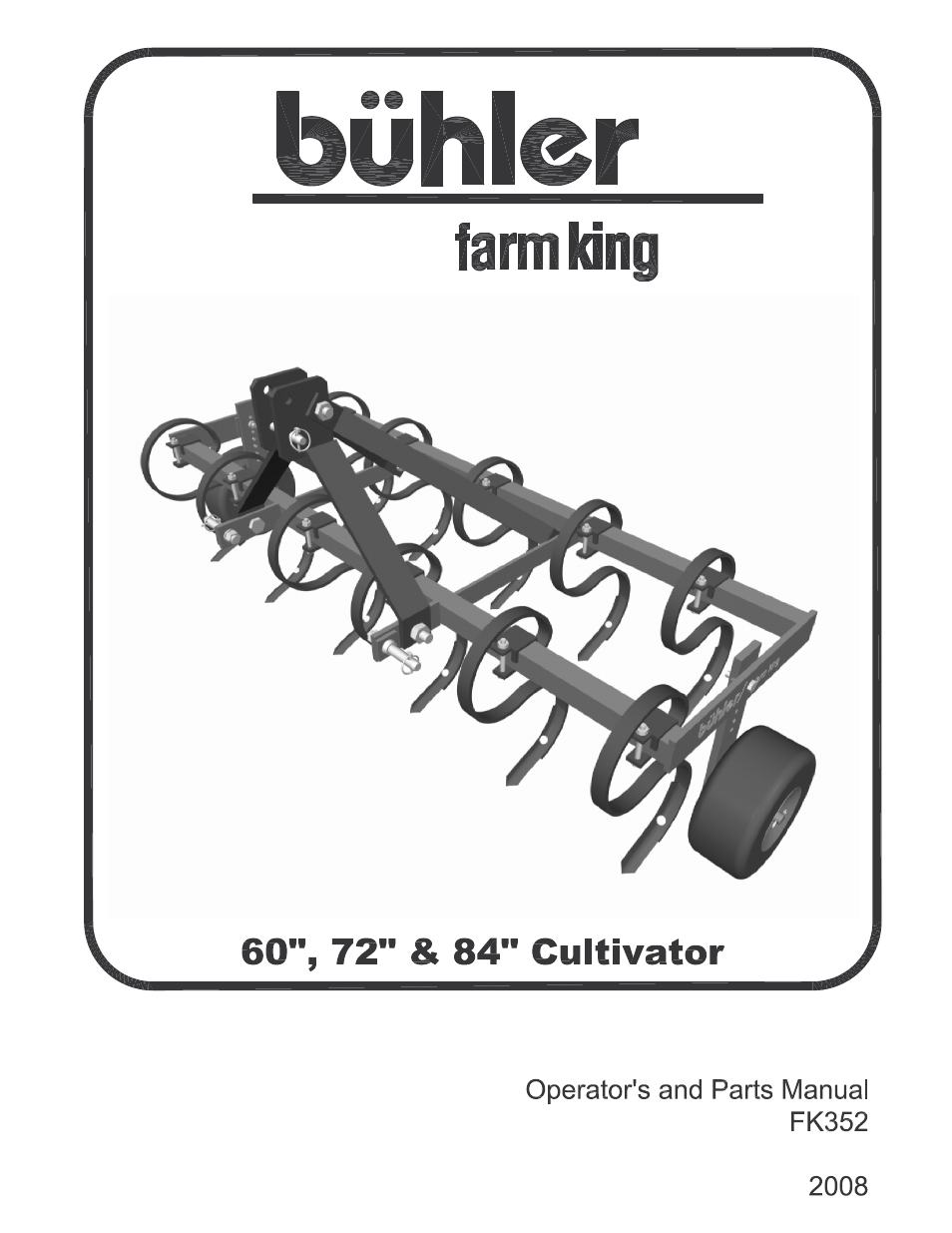 Buhler Farm king FK352 User Manual | 20 pages