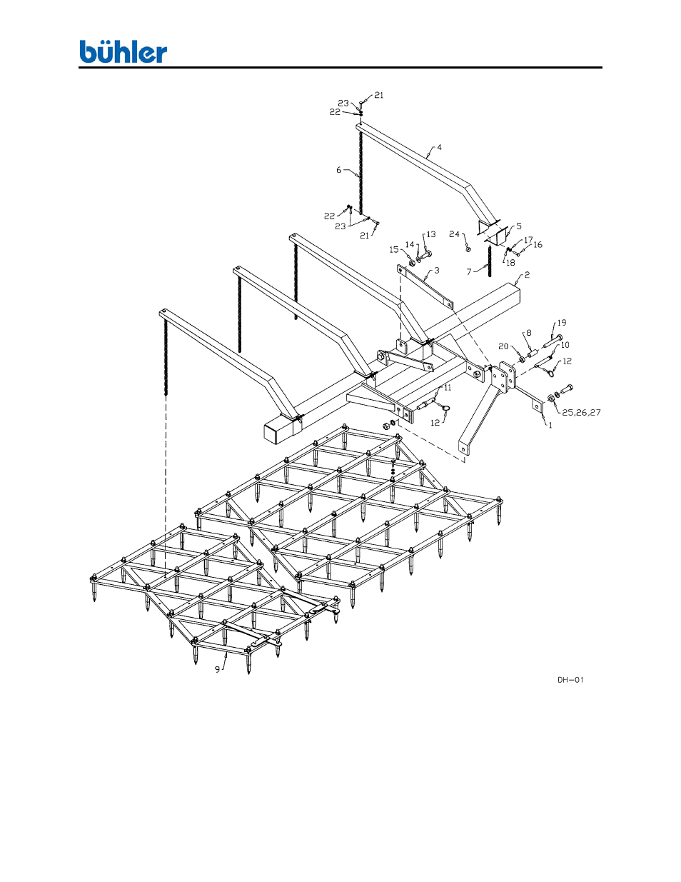 Buhler 80" and 100" Drag Harrow FK353 User Manual | Page 11 / 16