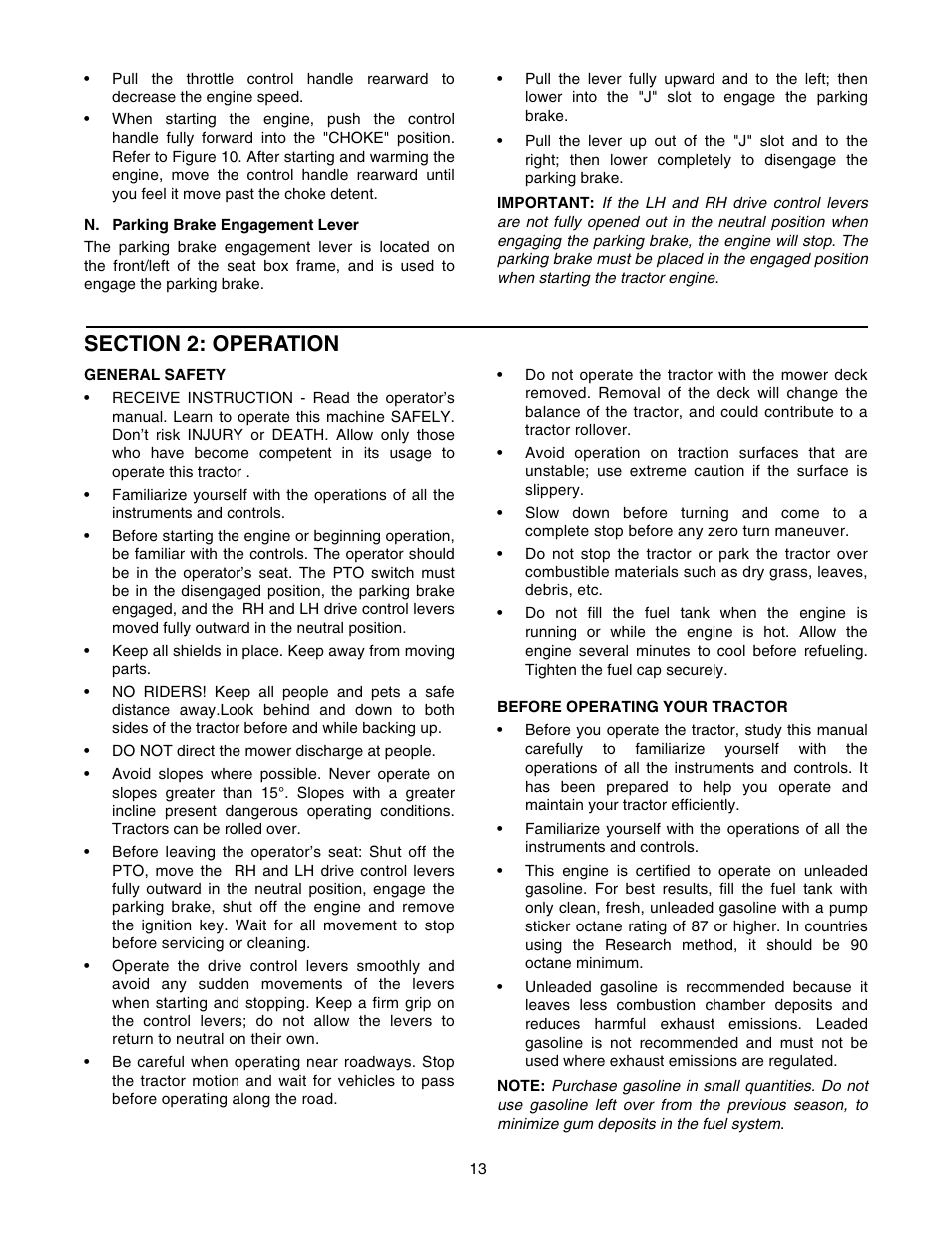 Cub Cadet RZT 42 User Manual | Page 13 / 36