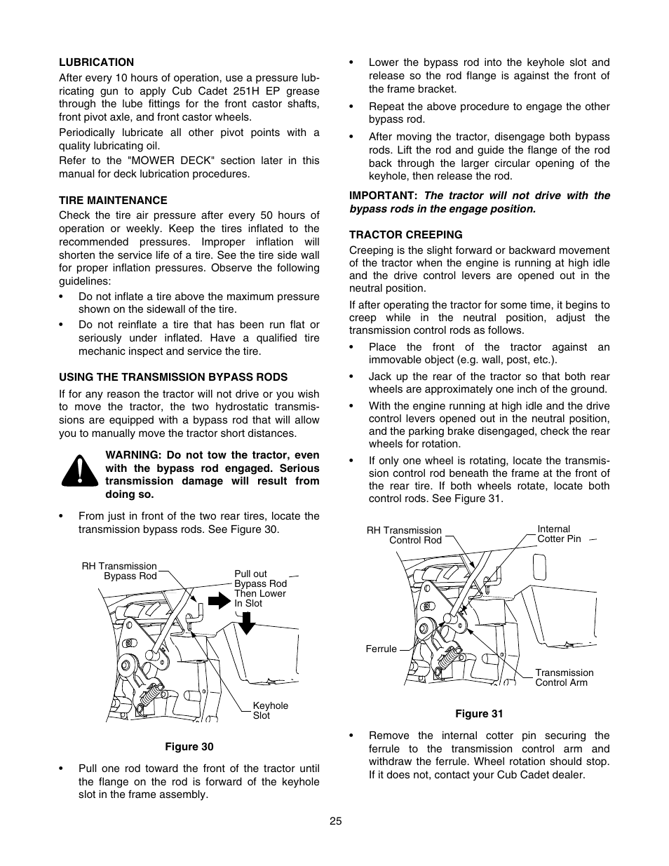 Cub Cadet RZT 42 User Manual | Page 25 / 36