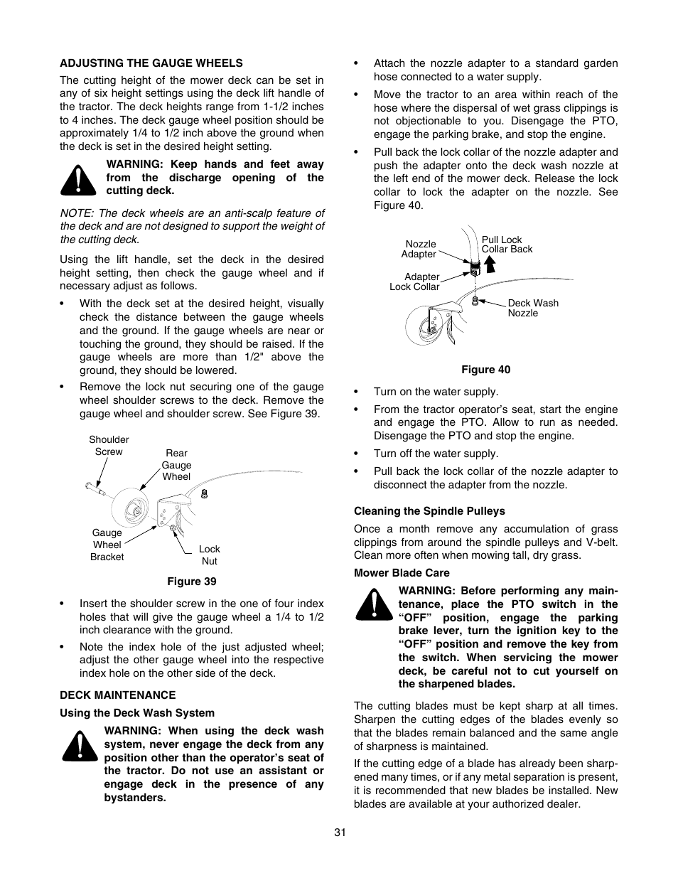 Cub Cadet RZT 42 User Manual | Page 31 / 36
