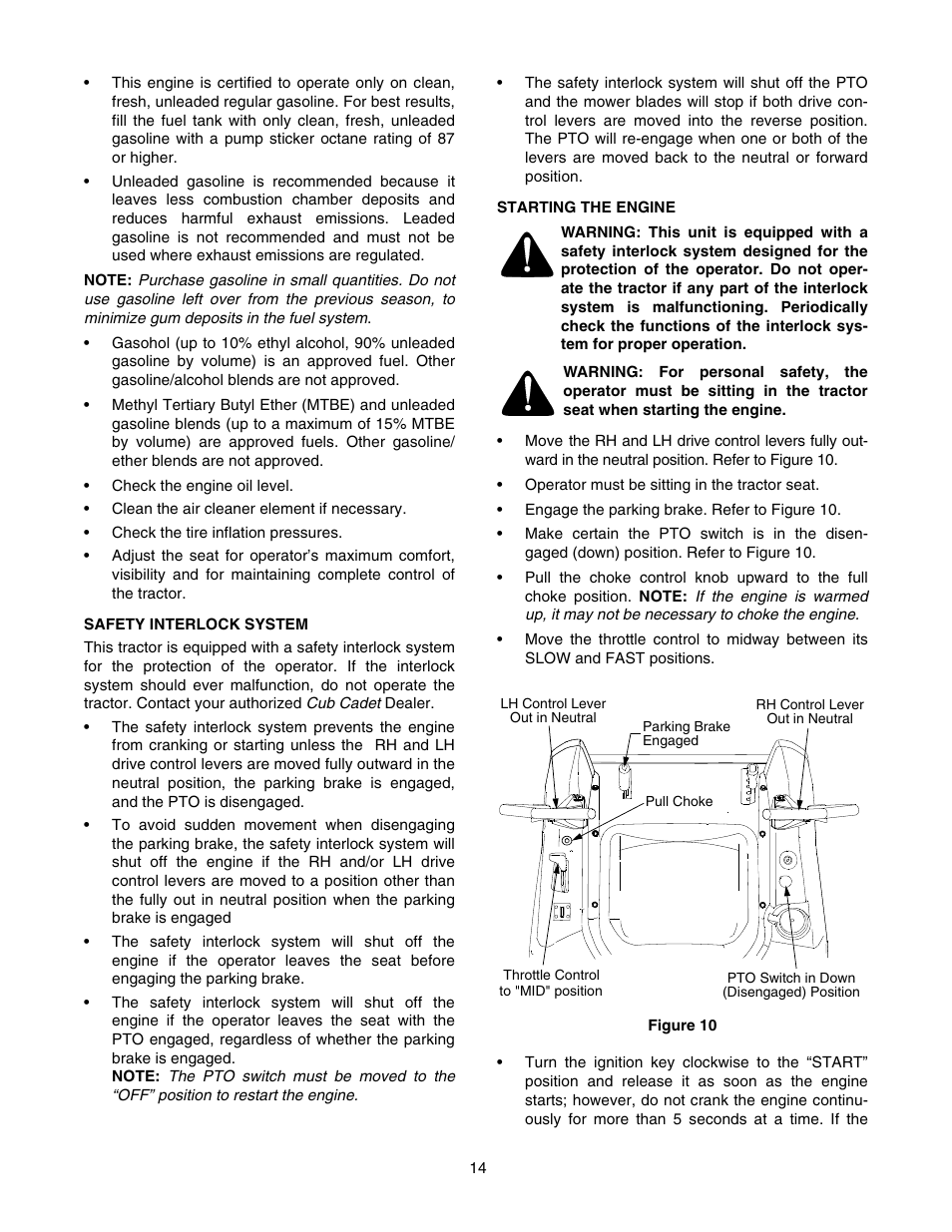 Cub Cadet RZT 54 User Manual | Page 14 / 56