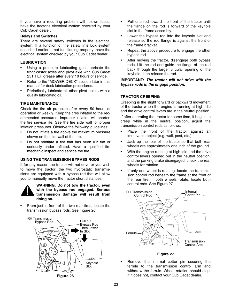 Cub Cadet RZT 54 User Manual | Page 23 / 56