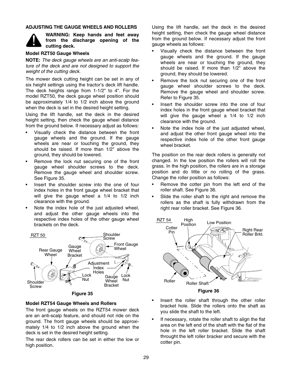 Cub Cadet RZT 54 User Manual | Page 29 / 56