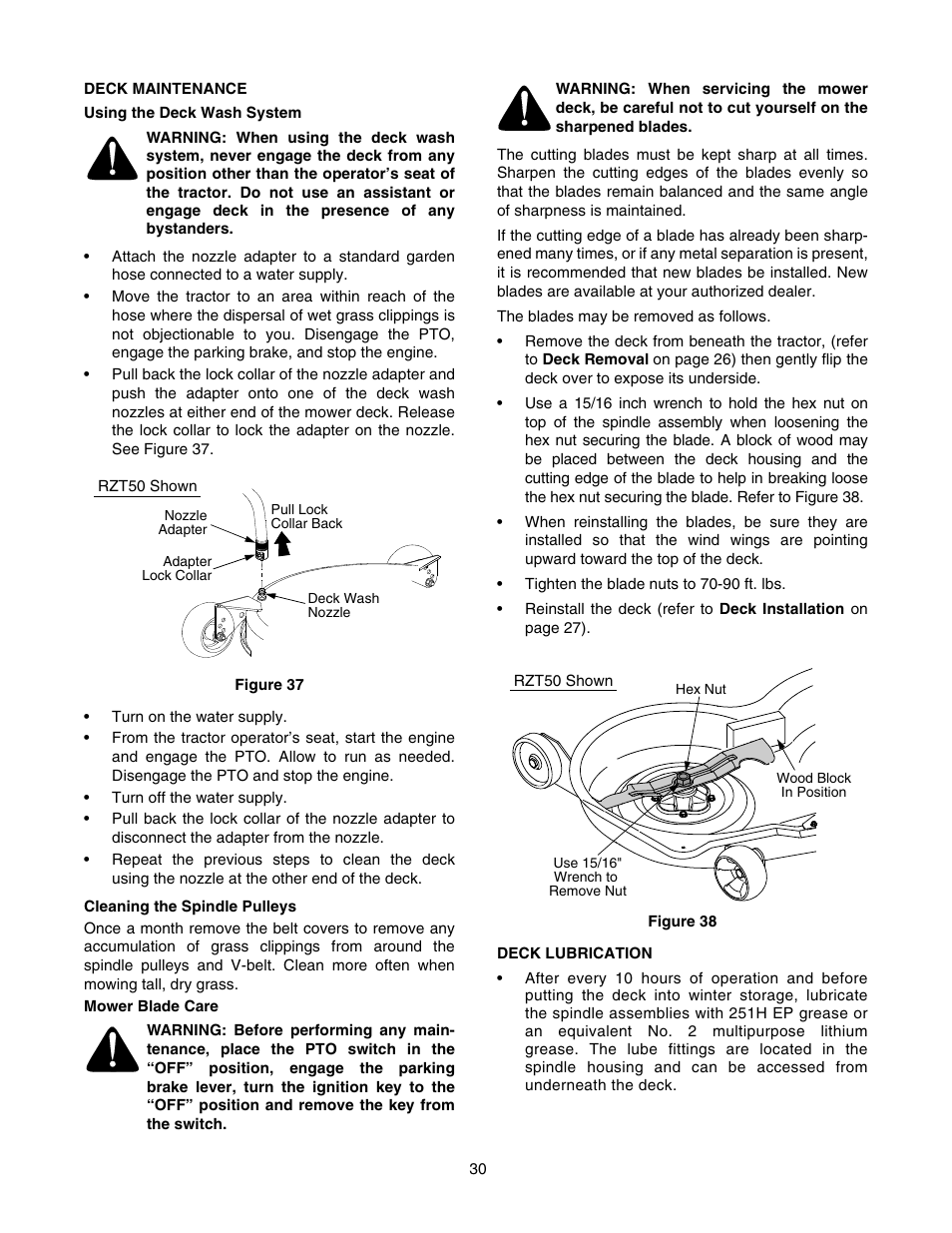 Cub Cadet RZT 54 User Manual | Page 30 / 56