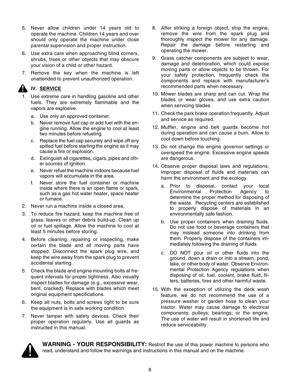 Cub Cadet RZT 54 User Manual | Page 6 / 56