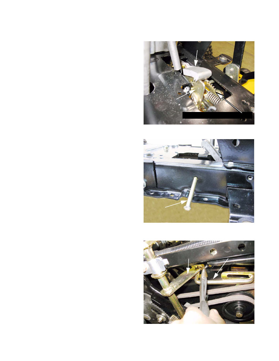 Linkage: pedal shaft, Pedal shaft assembly removal, Linkage: pedal shaft pedal shaft assembly removal | Cub Cadet SLTX1000 Series User Manual | Page 108 / 278