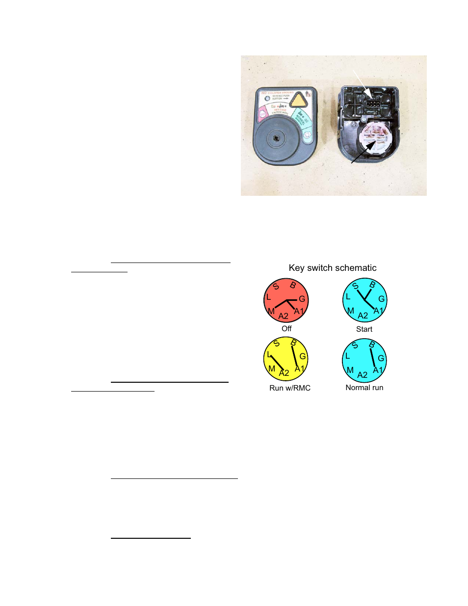 Key switch | Cub Cadet SLTX1000 Series User Manual | Page 148 / 278