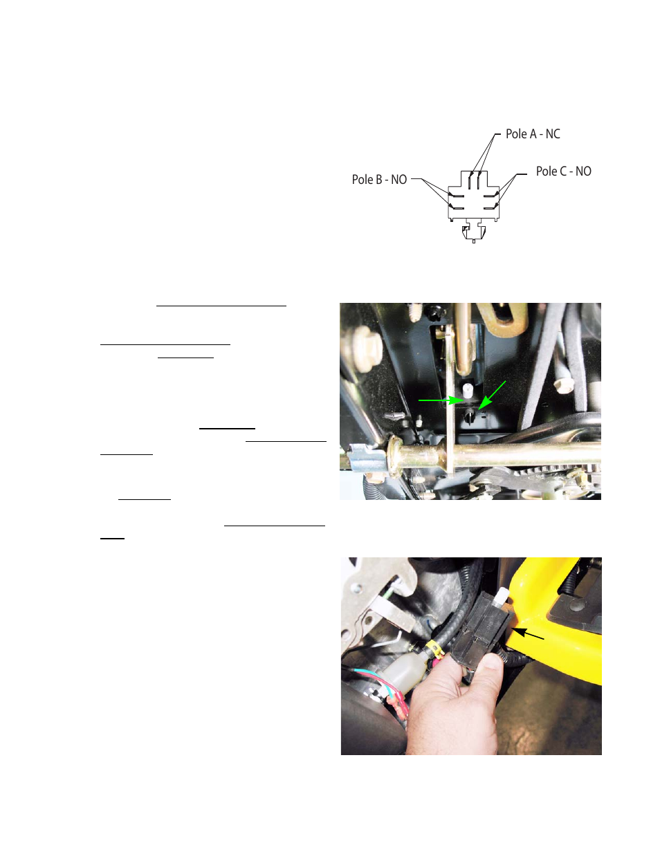 Brake switch (manual pto), 0ole | Cub Cadet SLTX1000 Series User Manual | Page 158 / 278