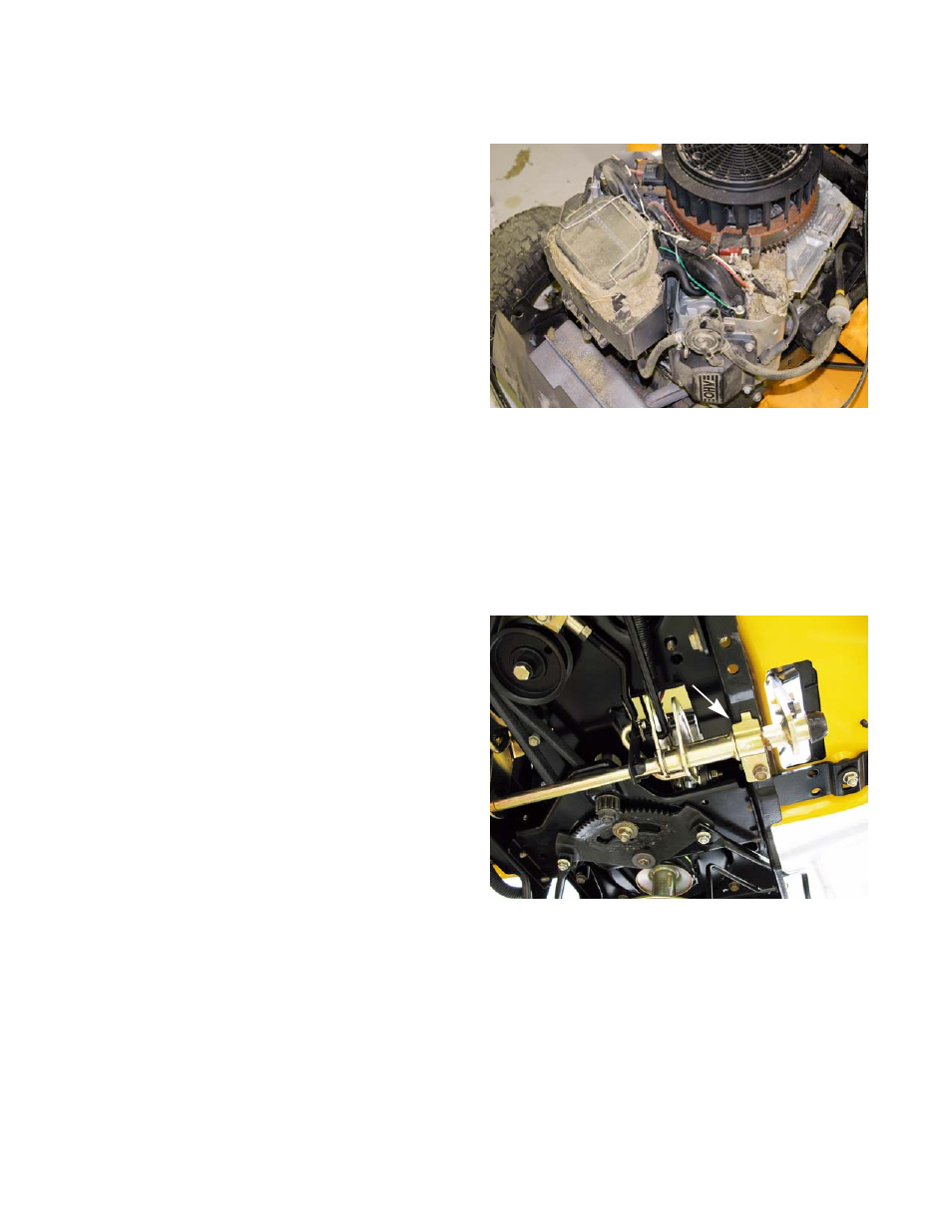 Clean the engine, Lubricate the pedal shaft, Clean the engine lubricate the pedal shaft | Cub Cadet SLTX1000 Series User Manual | Page 234 / 278