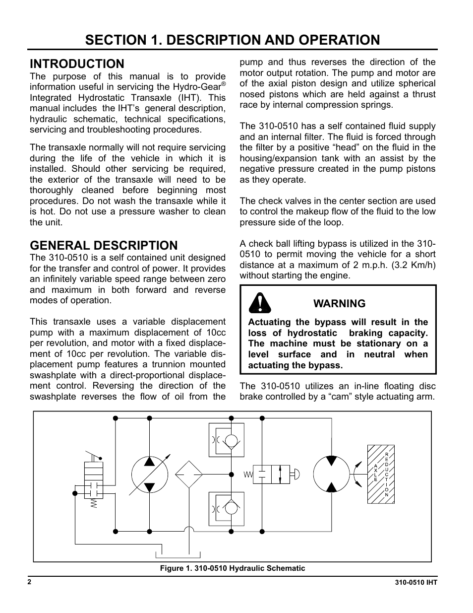 Introduction, General description, Warning | Cub Cadet SLTX1000 Series User Manual | Page 240 / 278