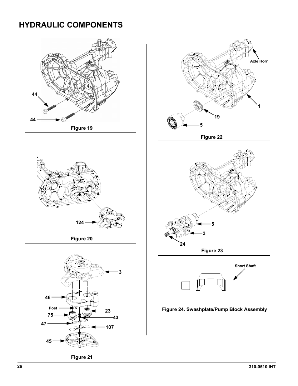 Hydraulic components | Cub Cadet SLTX1000 Series User Manual | Page 264 / 278