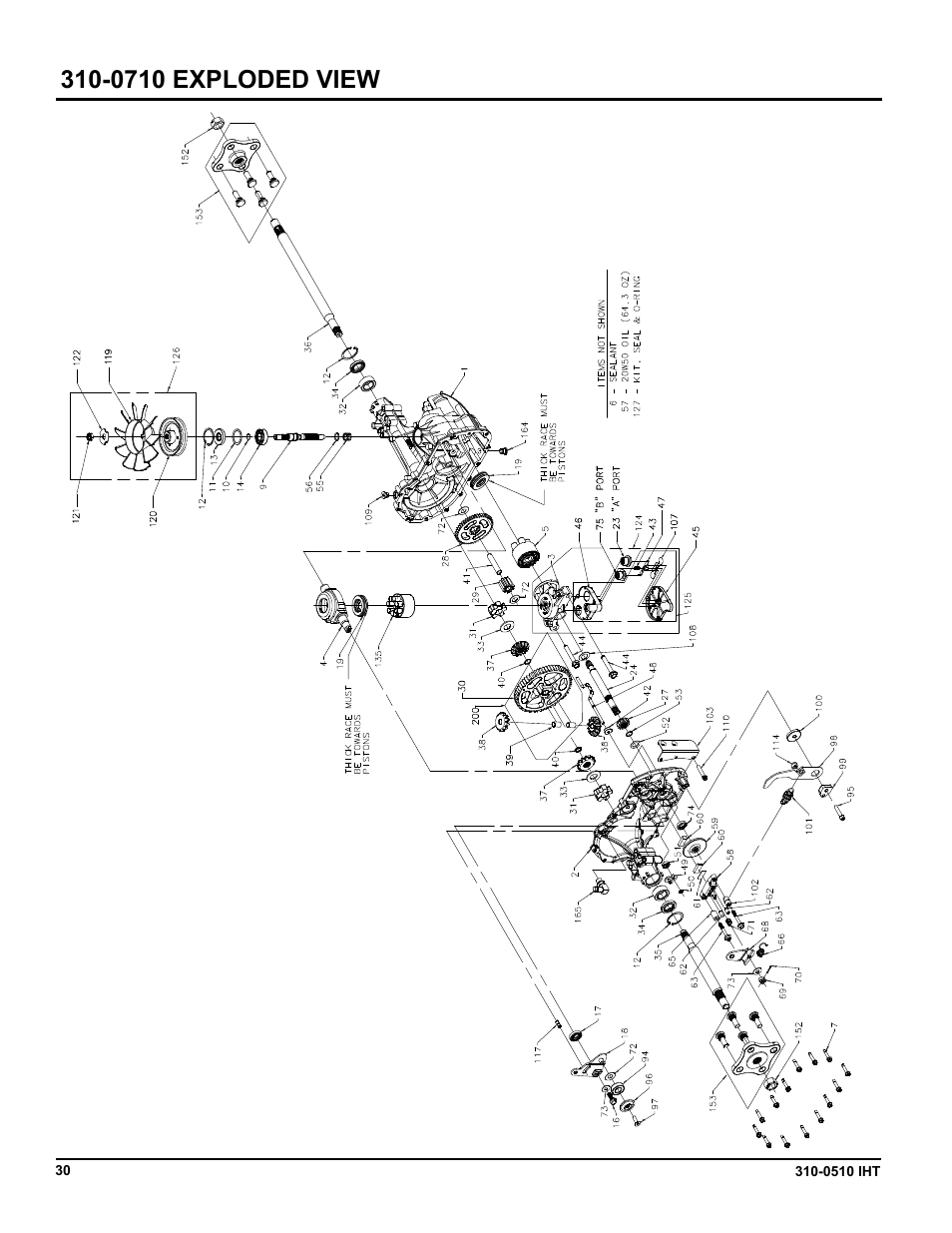 0710 exploded view | Cub Cadet SLTX1000 Series User Manual | Page 268 / 278