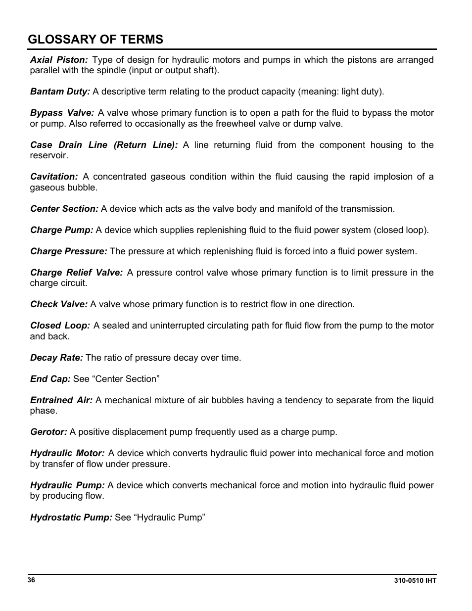 Glossary of terms | Cub Cadet SLTX1000 Series User Manual | Page 274 / 278