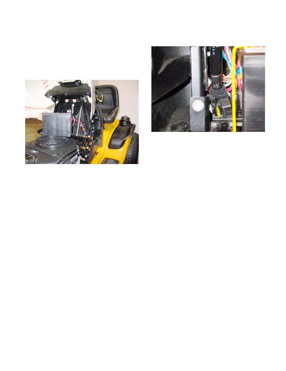 Hood and hinge removal: 1500 series | Cub Cadet SLT1500 Series User Manual | Page 10 / 91