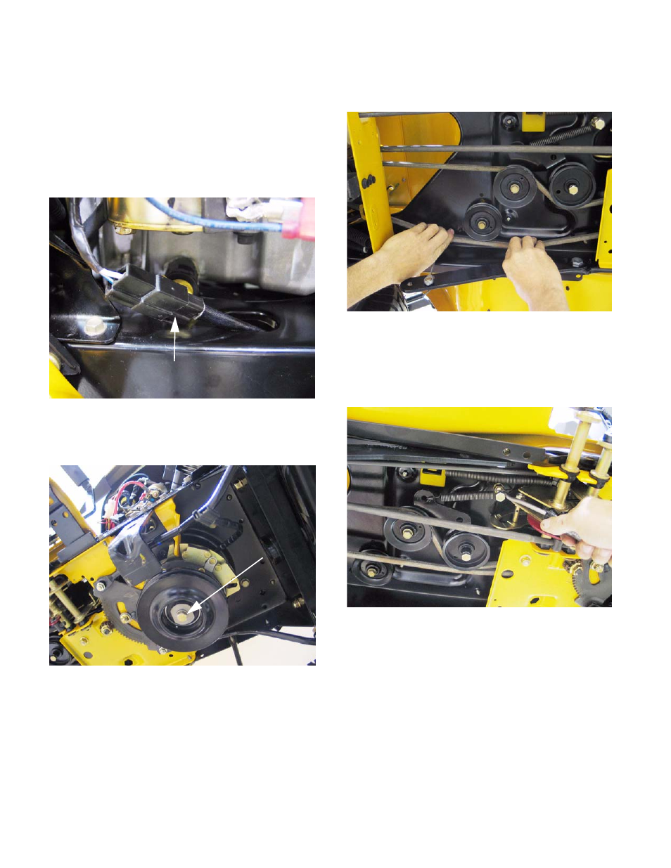 Traction drive belt replacement: hydrostatic gt | Cub Cadet SLT1500 Series User Manual | Page 56 / 91