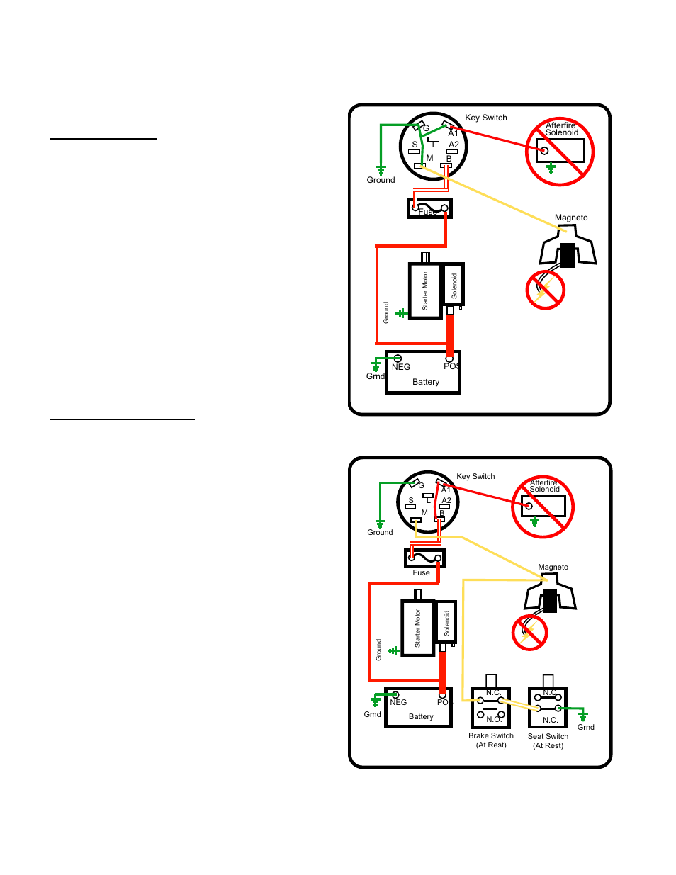 Engine shut-down circuits, 2000 series tractors | Cub Cadet 2000 Series User Manual | Page 114 / 194