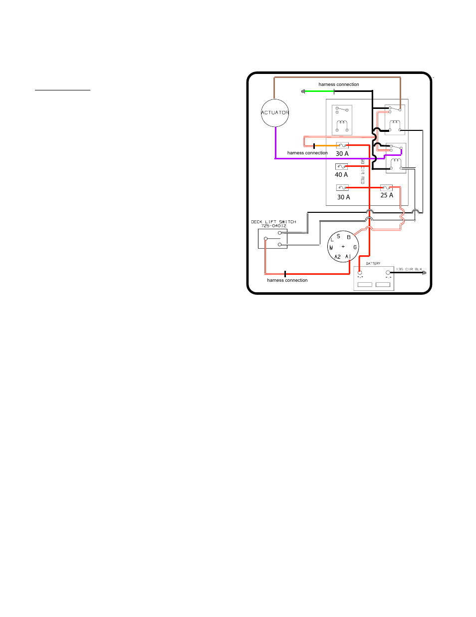 Deck lift circuit, 2000 series tractors | Cub Cadet 2000 Series User Manual | Page 124 / 194