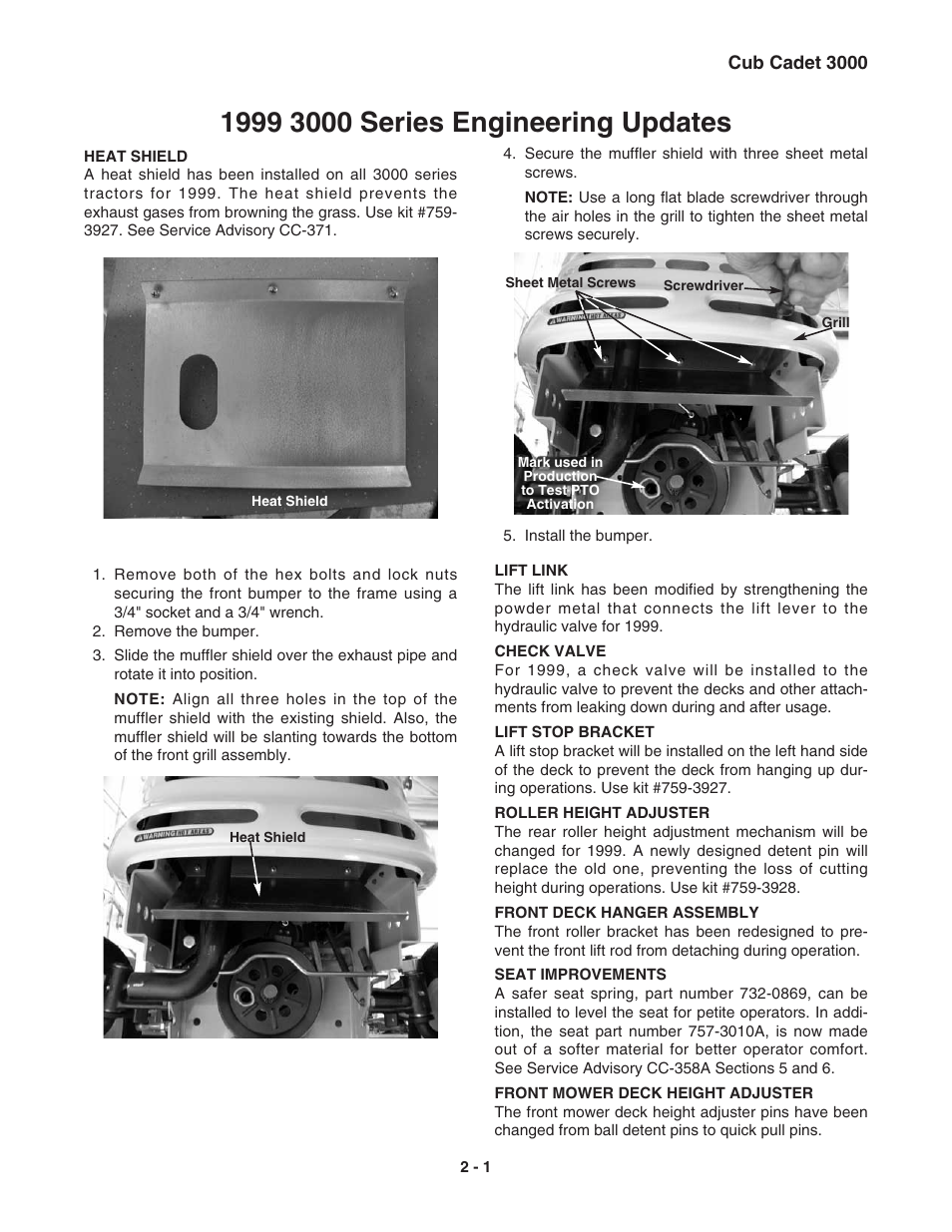 Cub Cadet 3000 Series User Manual | Page 9 / 133