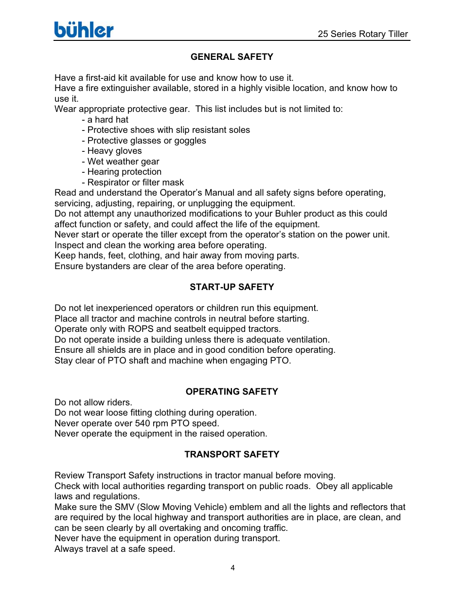 Buhler 25 Series User Manual | Page 8 / 44