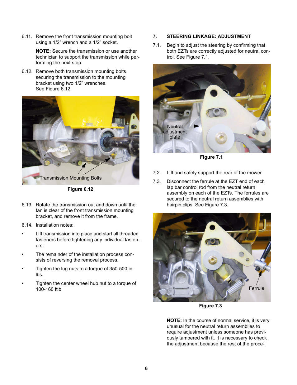 Steering linkage: adjustment, Steering linkage: adustment | Cub Cadet RZT 22 User Manual | Page 10 / 30