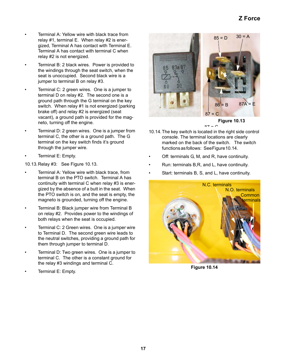 See figure 10.13, Z force | Cub Cadet Z-Force Series User Manual | Page 21 / 34