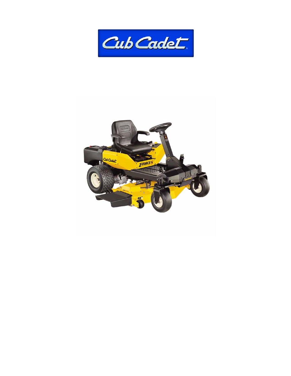 Cub Cadet Z-Force S Series User Manual | 168 pages