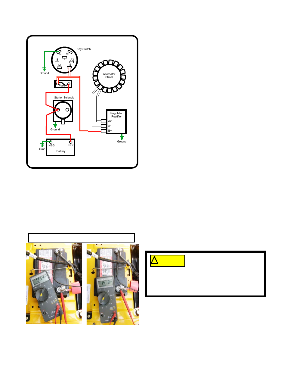 Electrical system, Caution | Cub Cadet Z-Force S Series User Manual | Page 109 / 168