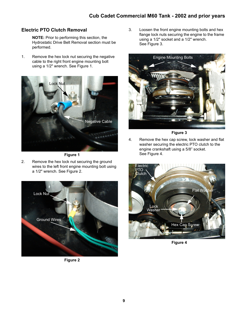 Electric pto clutch removal | Cub Cadet MMZ Rider User Manual | Page 13 / 64