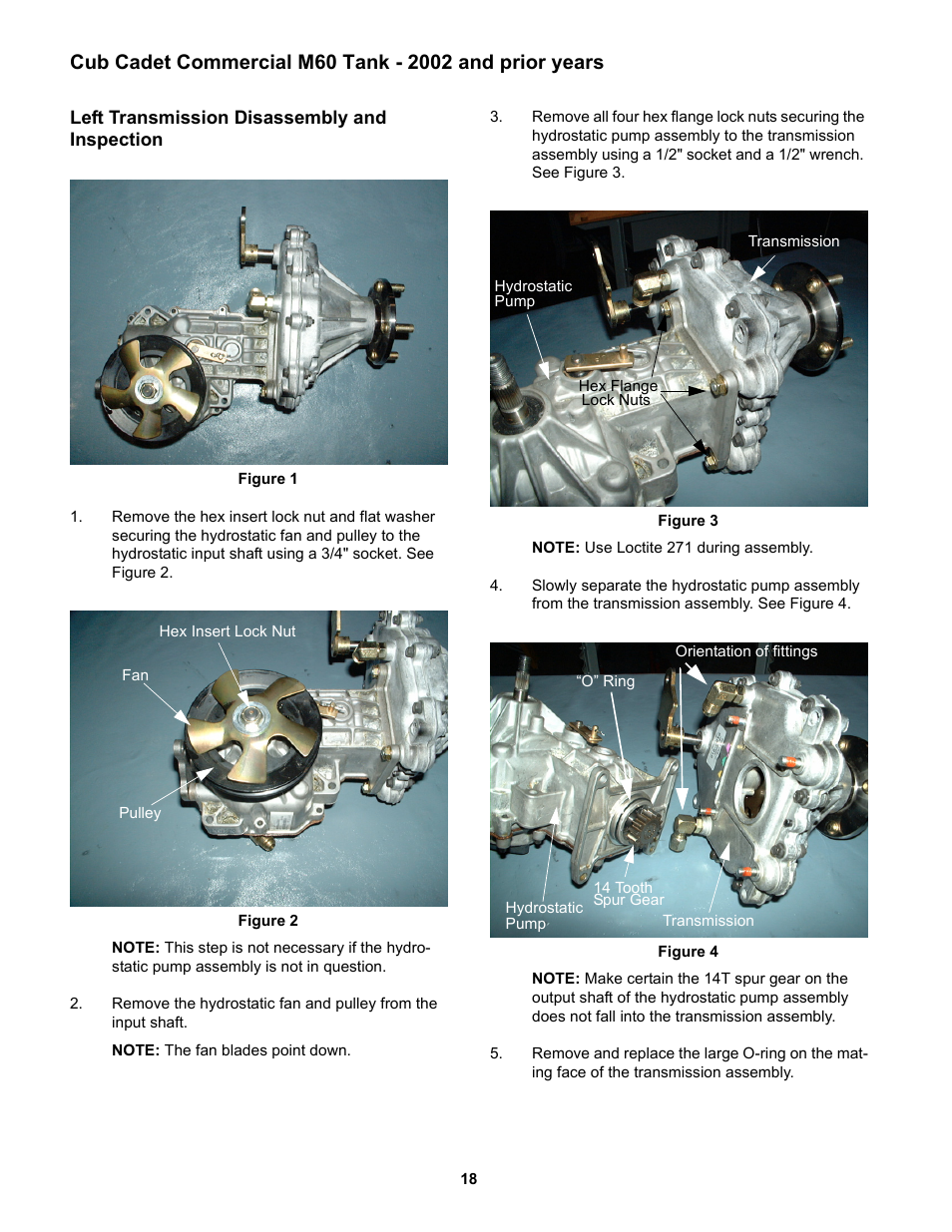 Left transmission disassembly and | Cub Cadet MMZ Rider User Manual | Page 22 / 64