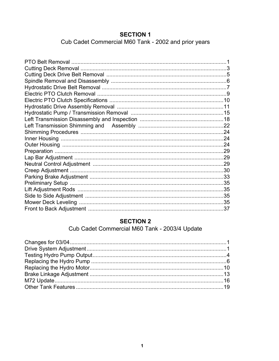 Cub Cadet MMZ Rider User Manual | Page 3 / 64