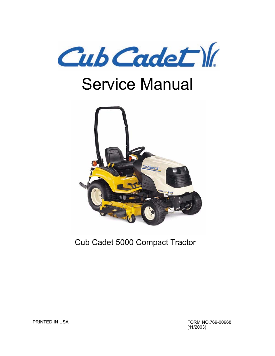 Cub Cadet 5000 Series User Manual | 28 pages