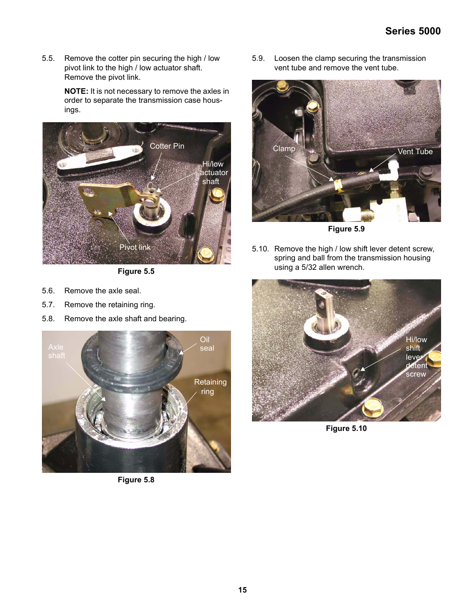 Series 5000 | Cub Cadet 5000 Series User Manual | Page 19 / 28