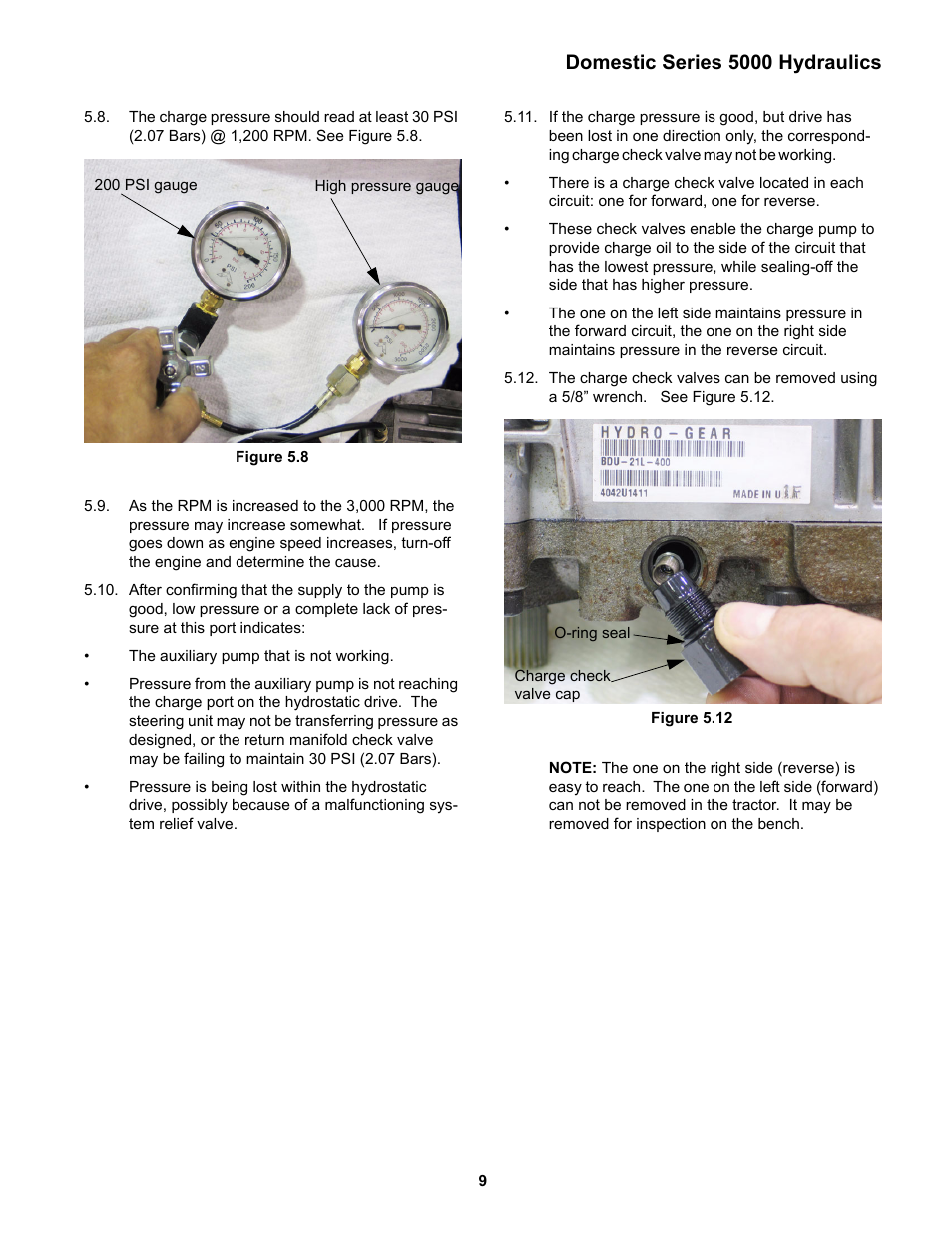 Domestic series 5000 hydraulics | Cub Cadet 5000 Series User Manual | Page 13 / 96