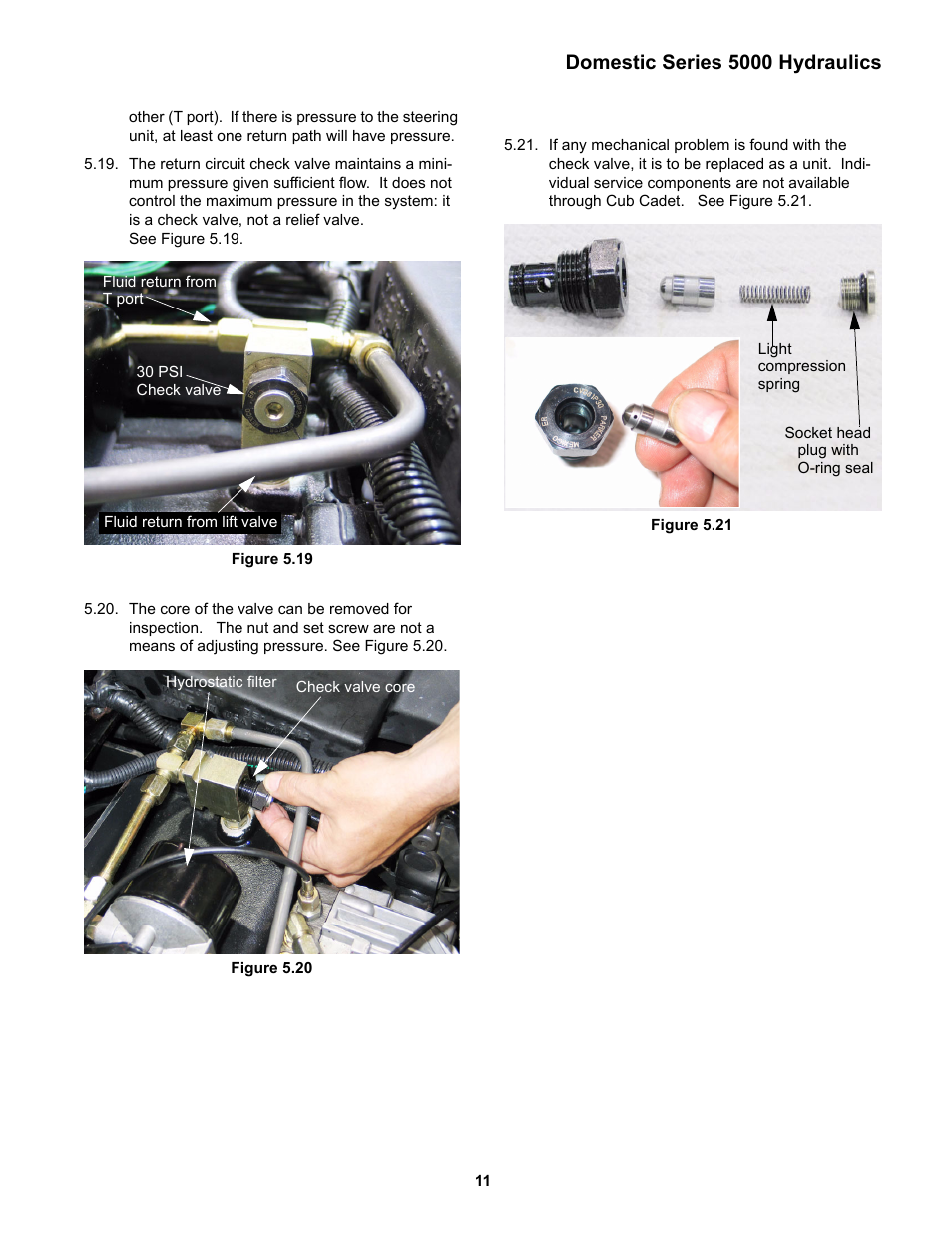 Domestic series 5000 hydraulics | Cub Cadet 5000 Series User Manual | Page 15 / 96