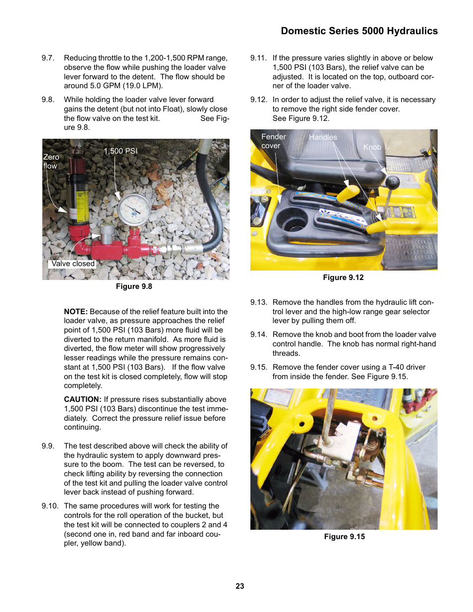 Domestic series 5000 hydraulics | Cub Cadet 5000 Series User Manual | Page 27 / 96