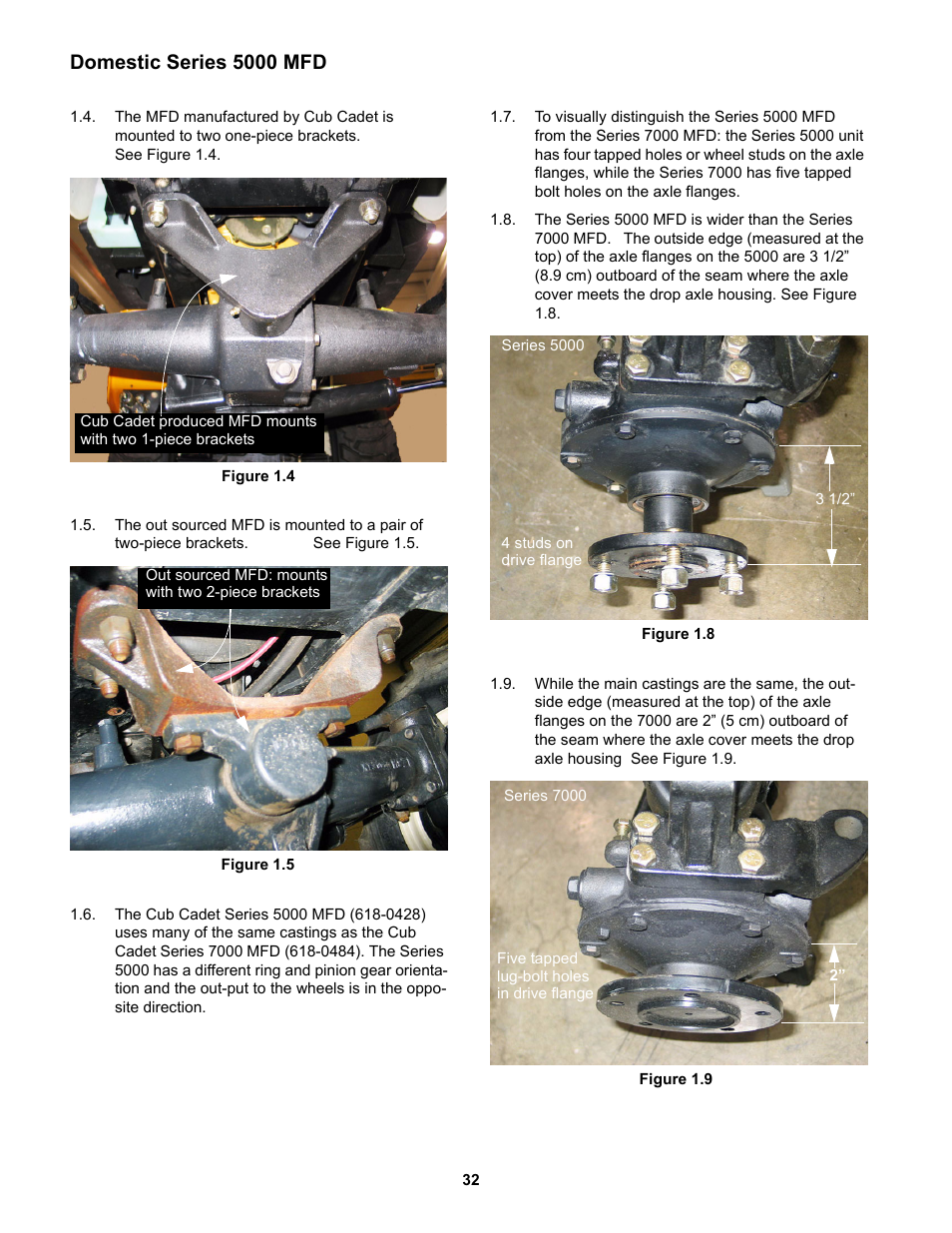 Domestic series 5000 mfd | Cub Cadet 5000 Series User Manual | Page 36 / 96