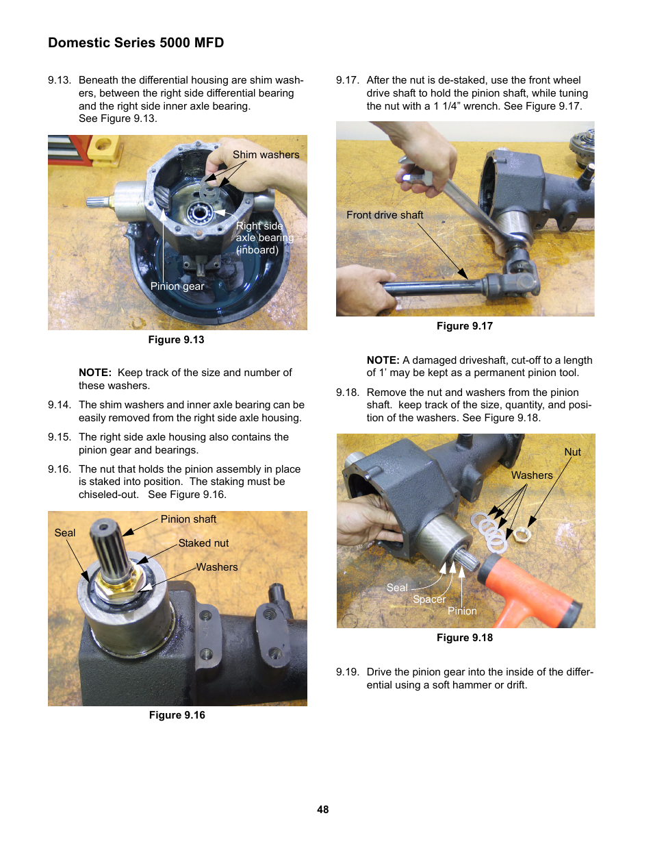 Domestic series 5000 mfd | Cub Cadet 5000 Series User Manual | Page 52 / 96